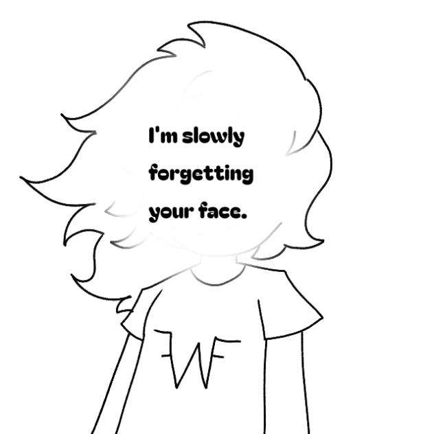 I'm slowly forgetting your face..