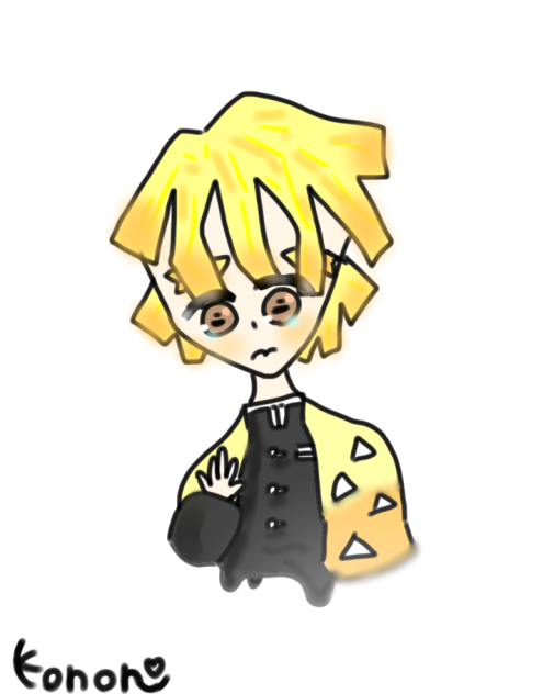 親指で描いた善逸