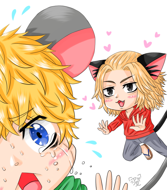 追いかけるネコマイキーと逃げるネズミ武道