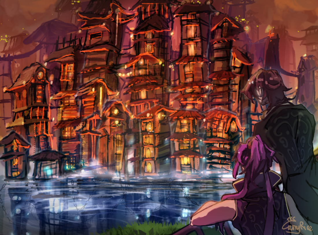 A floating city - ibisPaint