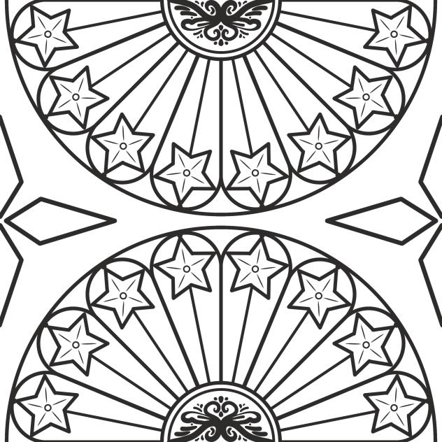 Batik Star Motif Line
