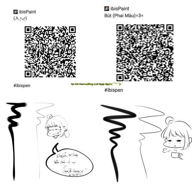Sketch or line(Qr Mã cọ)