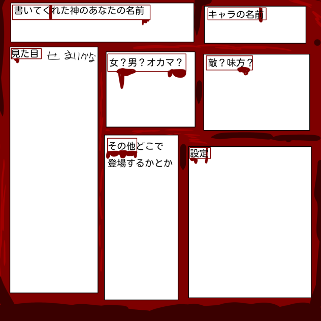 キャラ募集シートなのです。