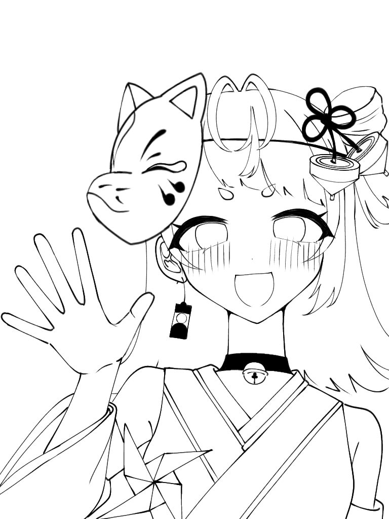 波の絵 線画 2019年作 波の絵 線画 2019年作