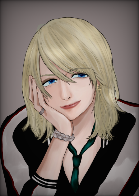 頬杖をつくルー様