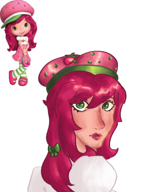 strawberry shortcake sketch and coloring