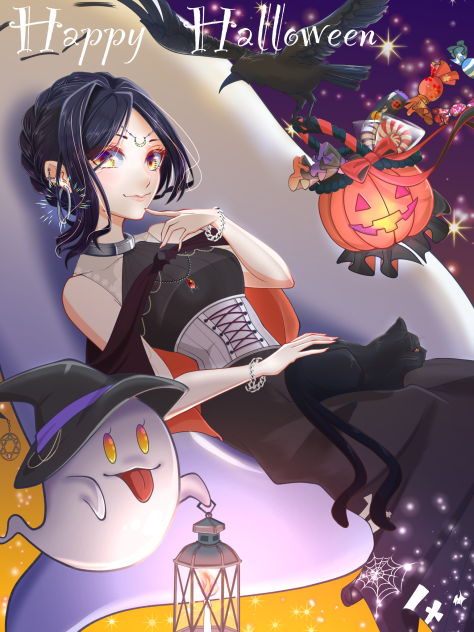 ハロウィン(線画)