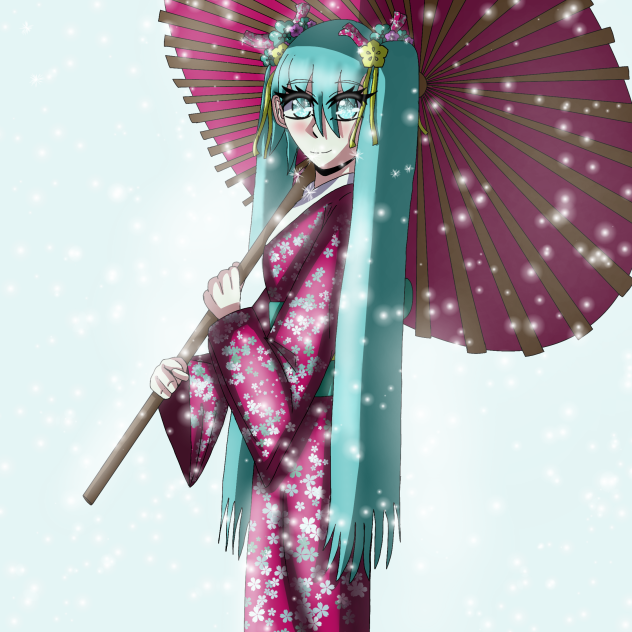 Hatsune Miku with a Kimono👘