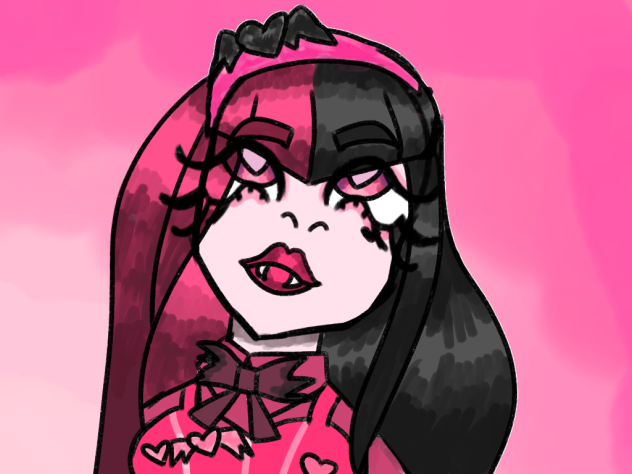 draculaura doodle (basex on mah doll)