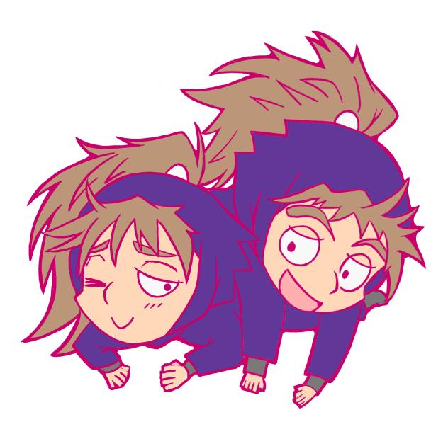不破雷蔵と鉢屋三郎_まあるい_色塗り