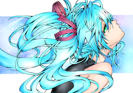 初音ミクの線画を借りました