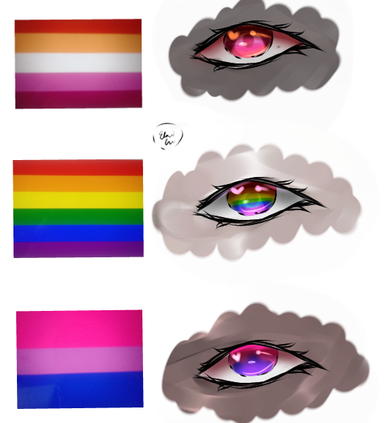 LGBTQ+ Flags as Eyes