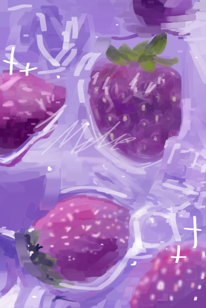 purple strawberry 🍓 💜