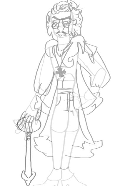 Sketch of some fanart for moondrip hi