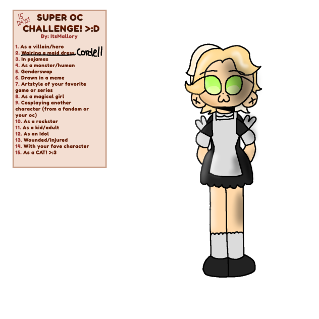 Day 2 of OC challenge- MAID DRESSSSS