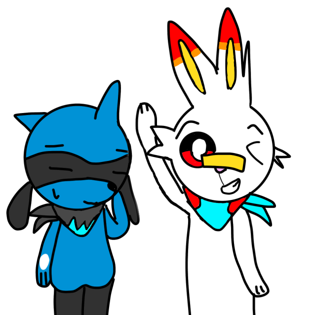 Scorbunny and riolu!