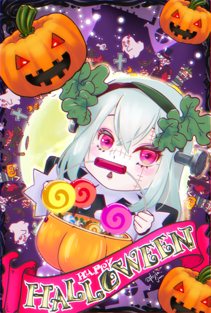 吸血鬼ちゃんフランケンコスでハロウィン