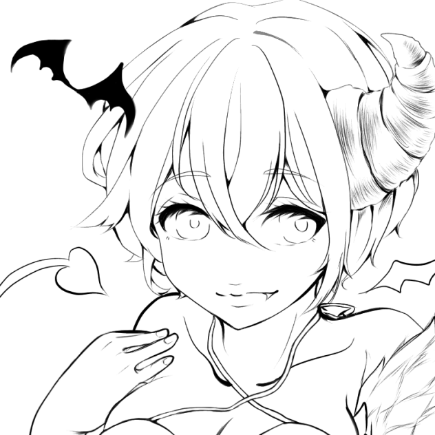 【線画】悪魔