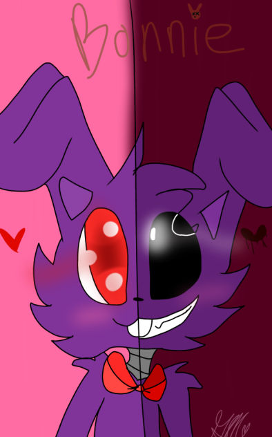 Bonnie happy and HAPPY-speedpaint