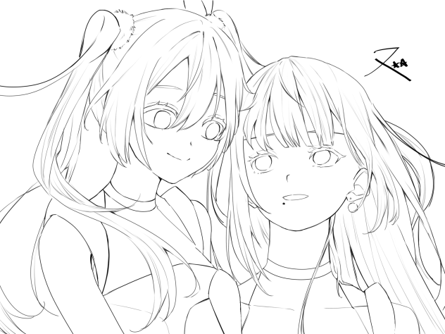 ダイヤ×ミク 線画