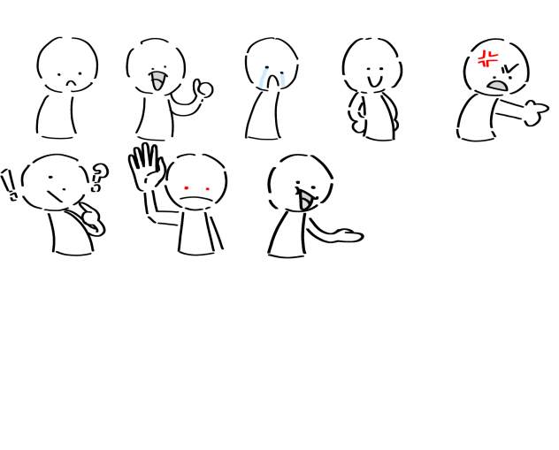 character emotions for my comic