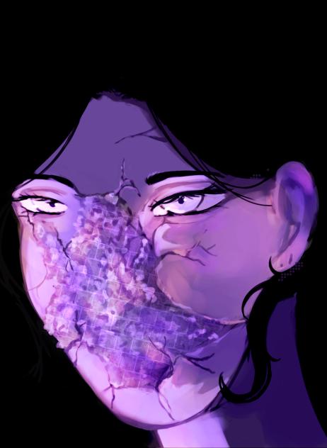 Purple lady