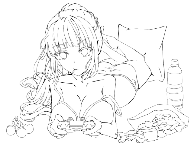 うちの子がゲームするとこ清書