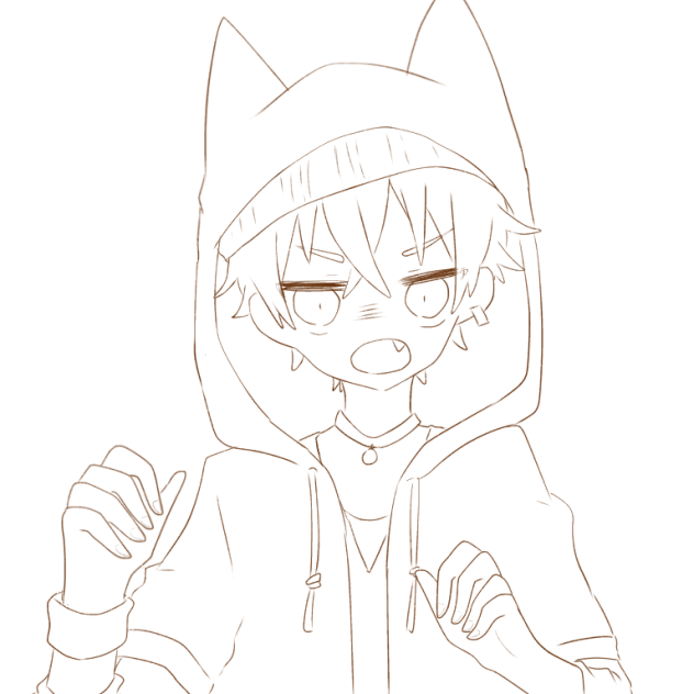 わん。【線画】