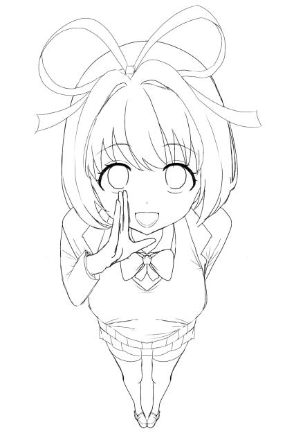 恋愛フラグさん　線画