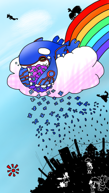 梅雨っぽいカイオーガ