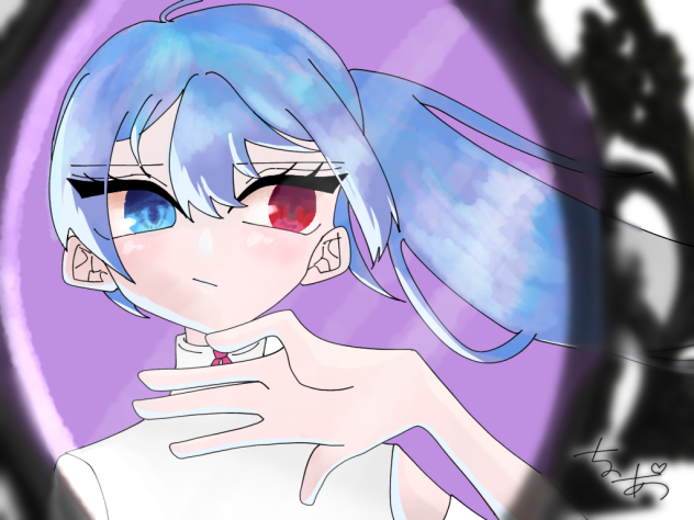 #鏡に色塗り