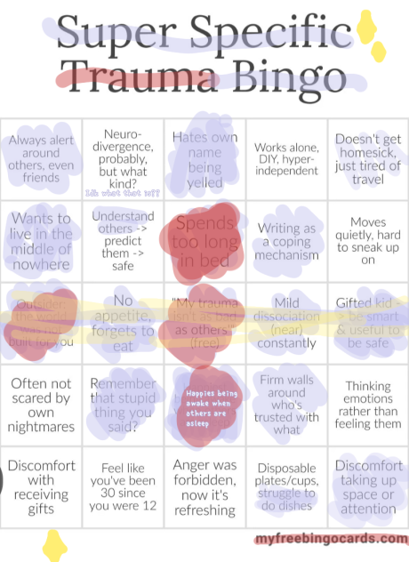 Trauma bingo #3