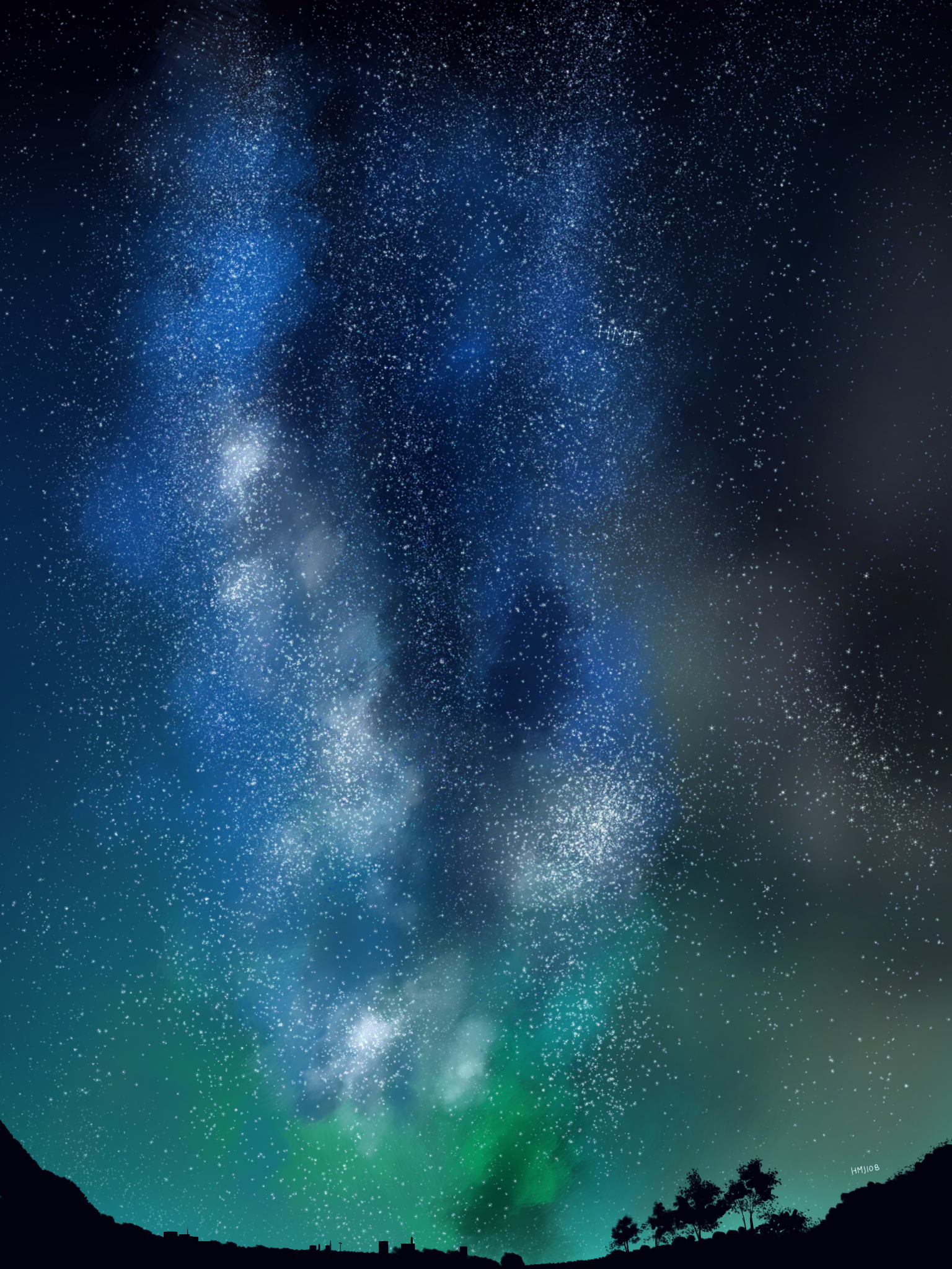 Starry sky - ibisPaint