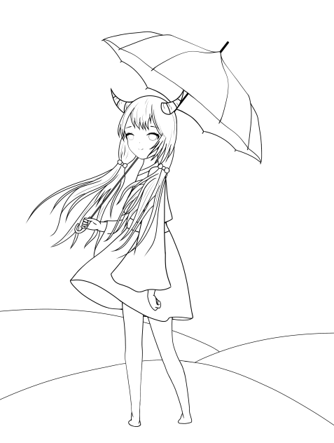 Request. Abigail Flynn - lineart.