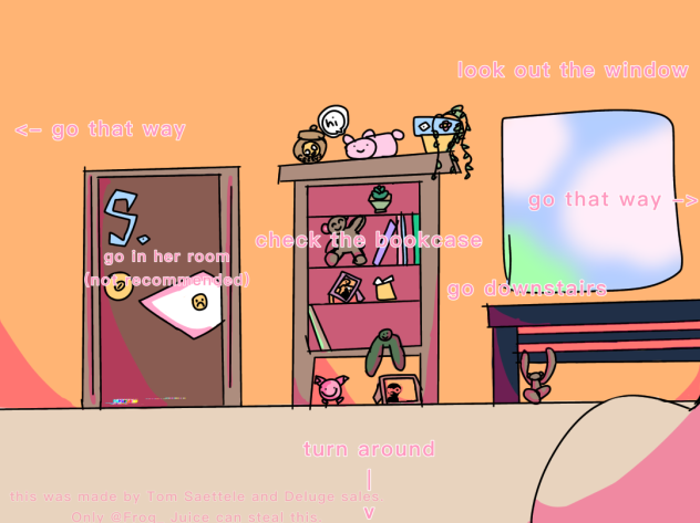the upstairs of samanthas house(options)