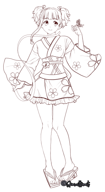 Mumei Coloring Page 🌸