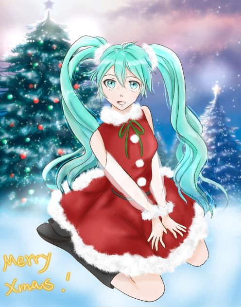 メリークリスマス！サンタミクだよ！