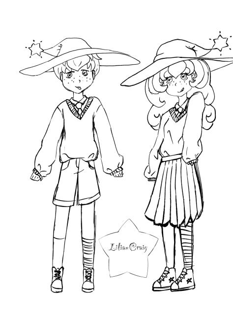 star twin coloring page