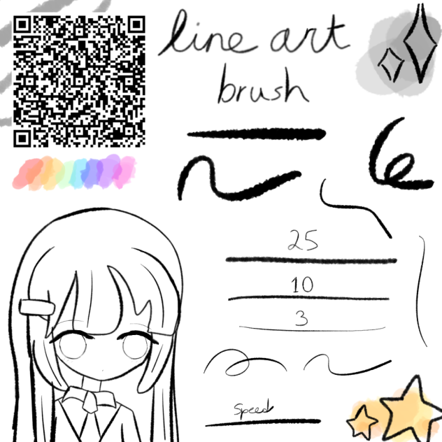 my line art brush ⭐ ✨