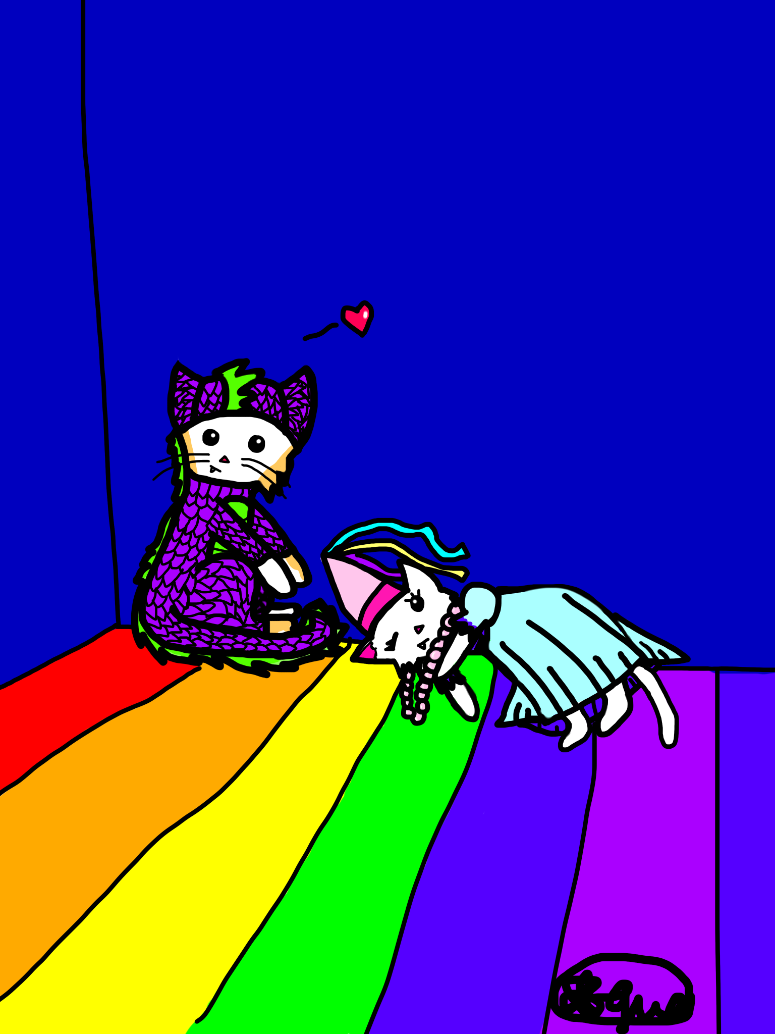 the day when I draw a cat ibisPaint