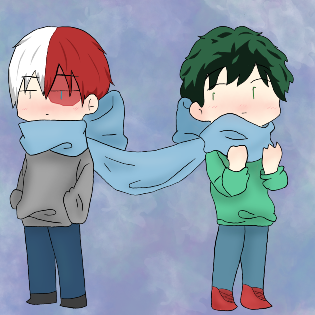 Tied to you- TodoDeku Art