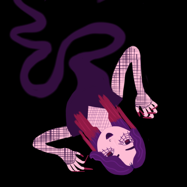 pastel goth ghost tries to do a spook - ibisPaint