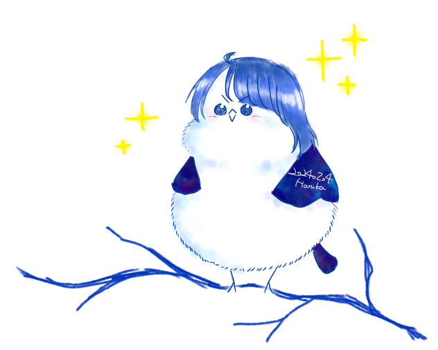 シマエナガとカツラ