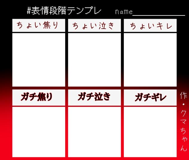 表情段階テンプレ!