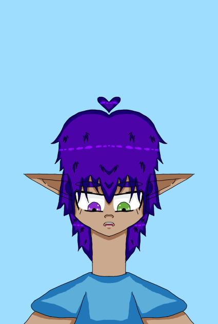 Looking Down on Himself (Shaded)
