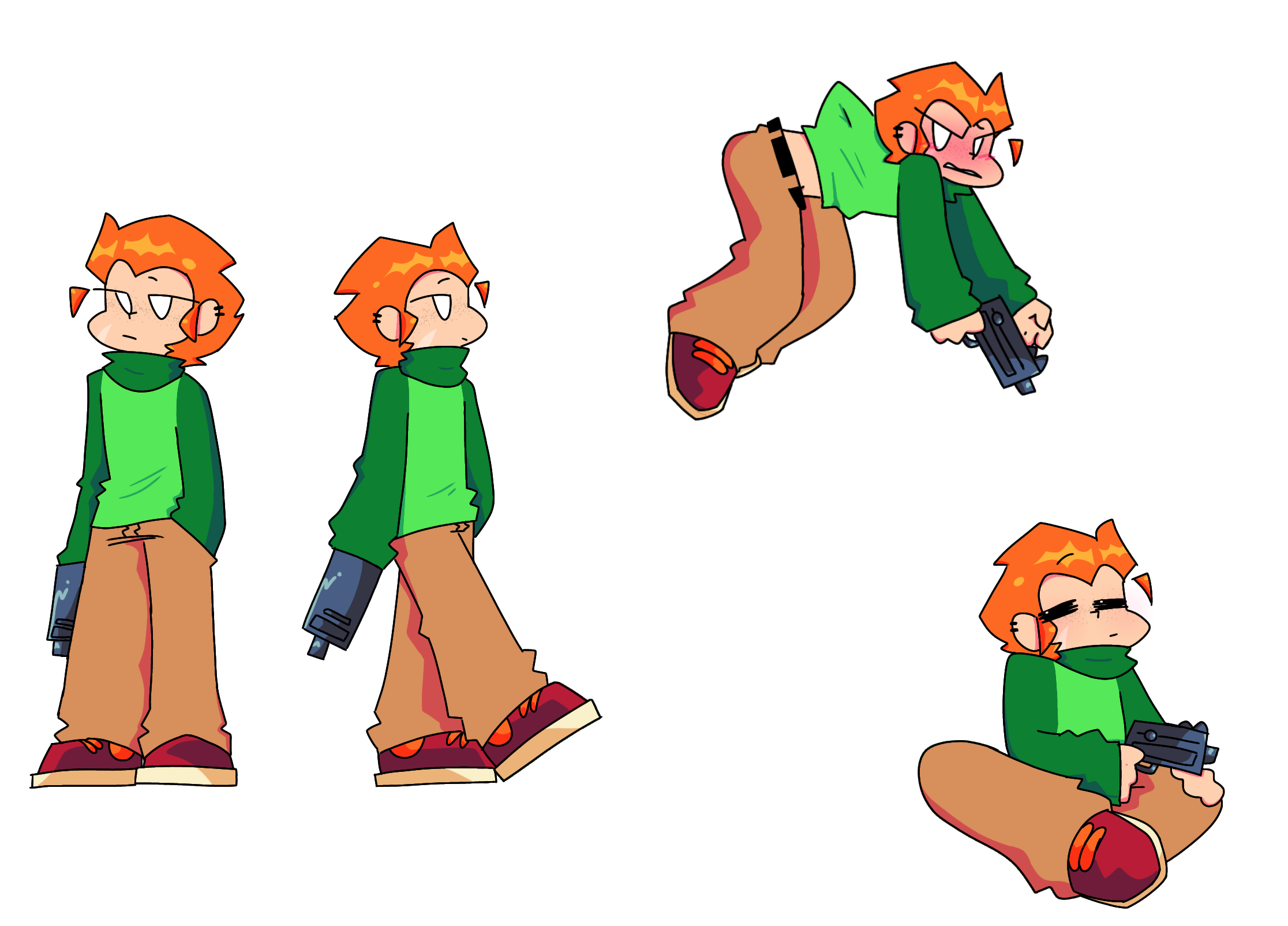 Pico shimeji sprites 1 ibisPaint