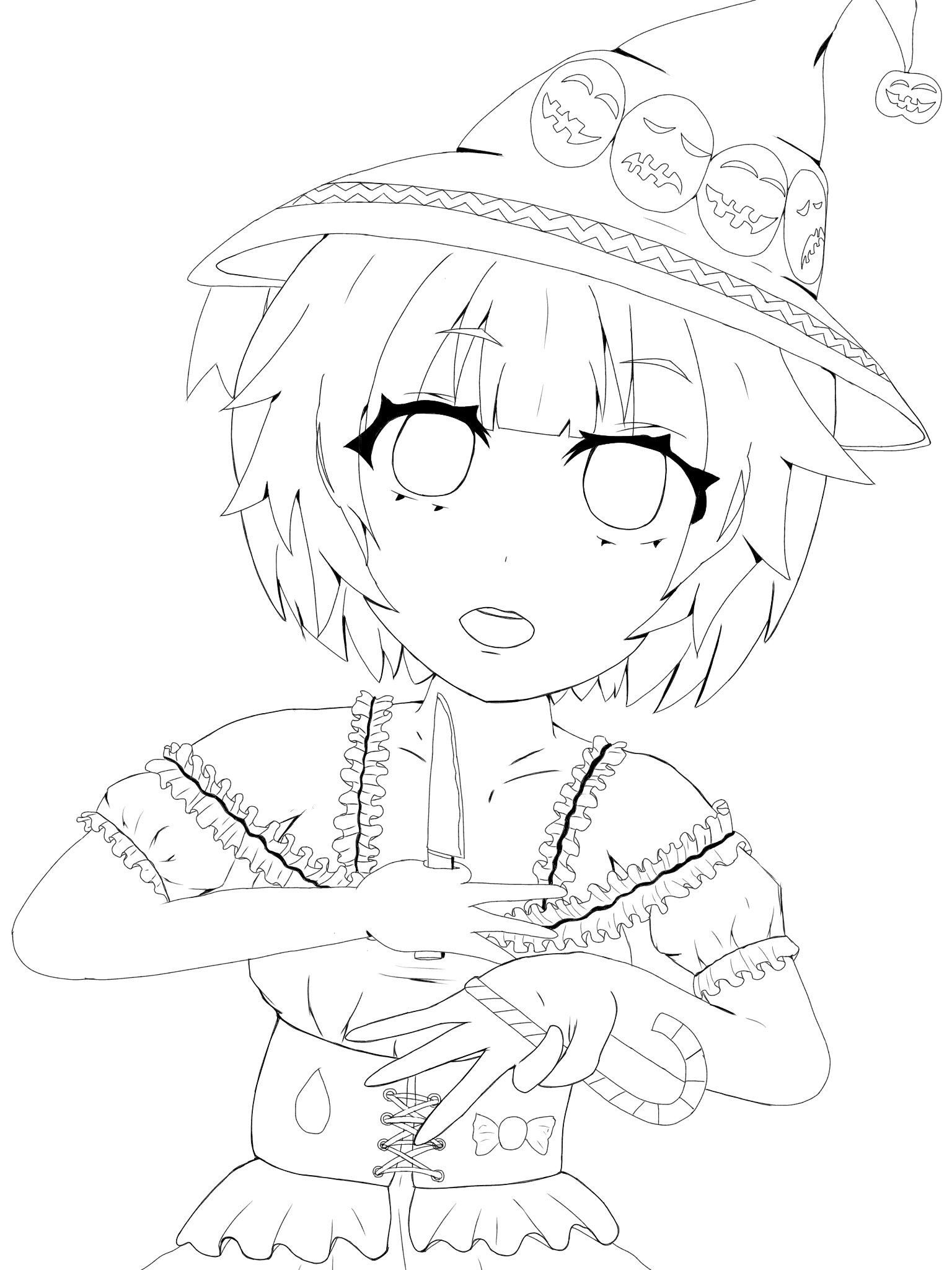 Trick Or Treat 線画 背景なし Ibispaint