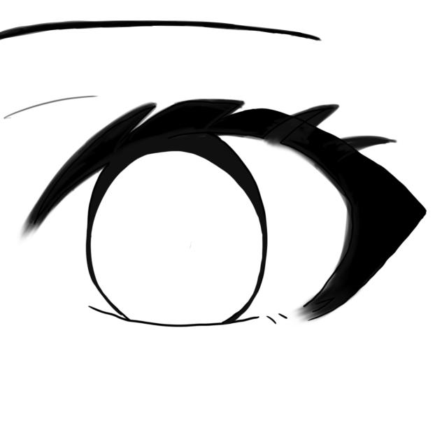 目の線画