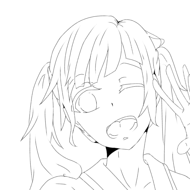 ツインテールってかわいいよね 線画 Ibispaint