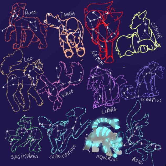 Zodiac wolves collab! Here’s my wolf!